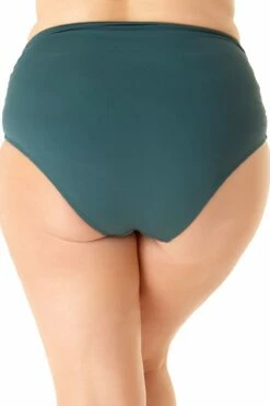 Anne Cole Plus - Convertible Shirred High Low Swim Bottom 27 Anne Cole Plus - Convertible Shirred High Low Swim Bottom -SWIMSUITS DIRECT Sales anne cole plus shirred hi low swim bottom euca 191 full 20pb36001