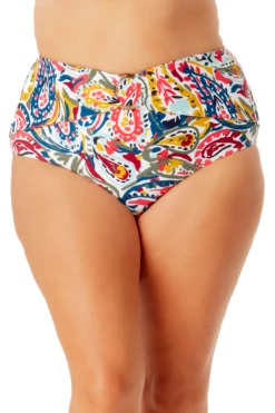 Anne Cole Plus - Ring Belted High Waist Bikini Bottom