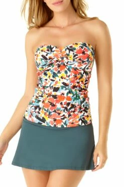 Anne Cole - Twist Front Bandeau Tankini Swim Top